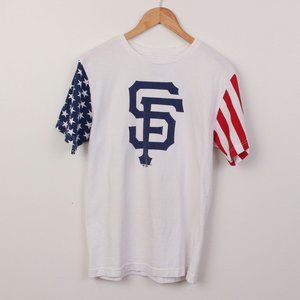 San Francisco Giants Shirt Adult Medium Red White Blue Fanatics